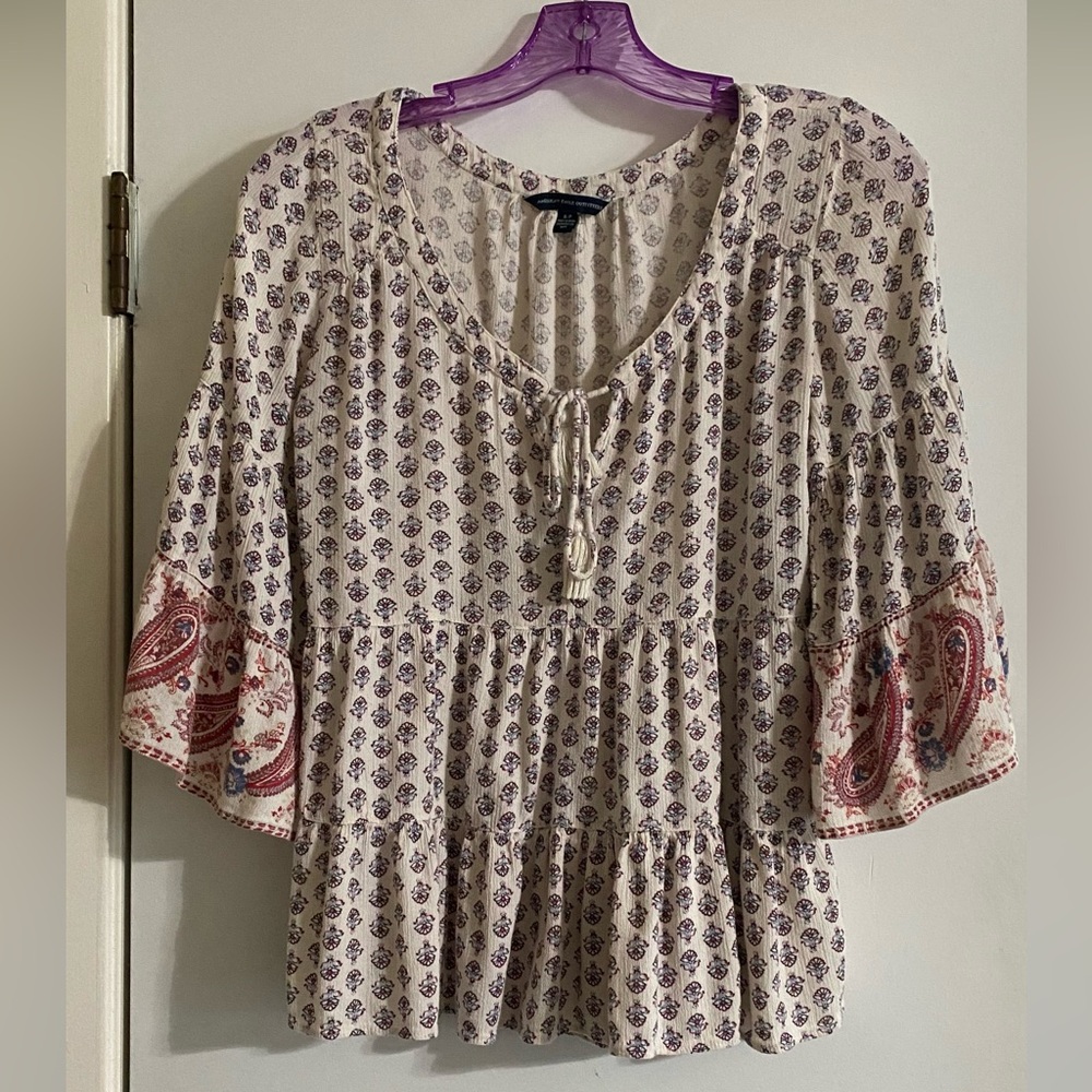 American Eagle outfitters women’s S/P Boho blouse good condition